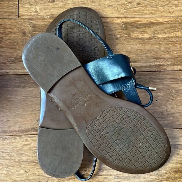 KATE SPADE Women’s Leather Navy Sandals size 10 - Picture 4 of 5
